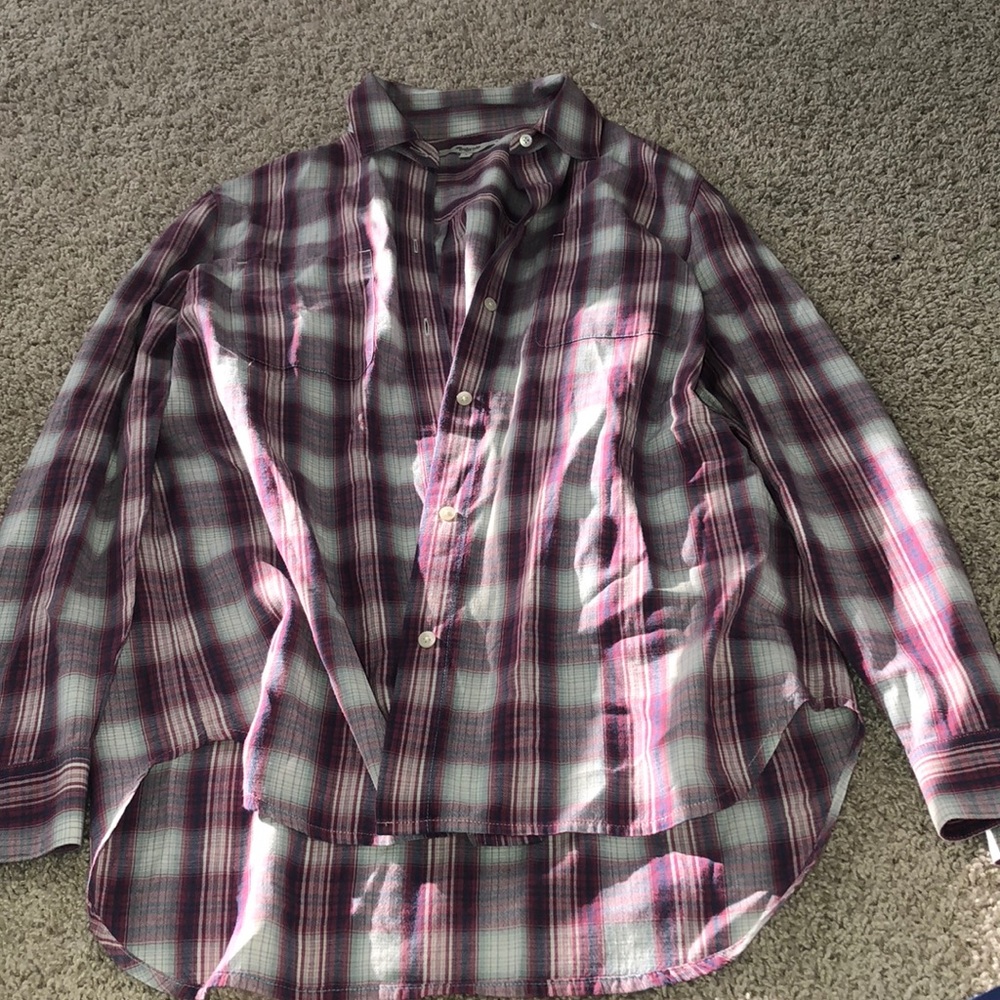 Pink and blue flannel